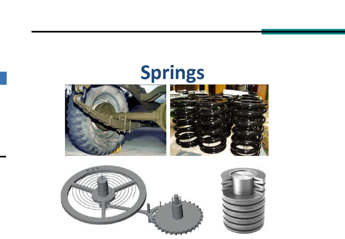 FMD&D11 - Springs Theory Overview and Applications 2024 - Studocu