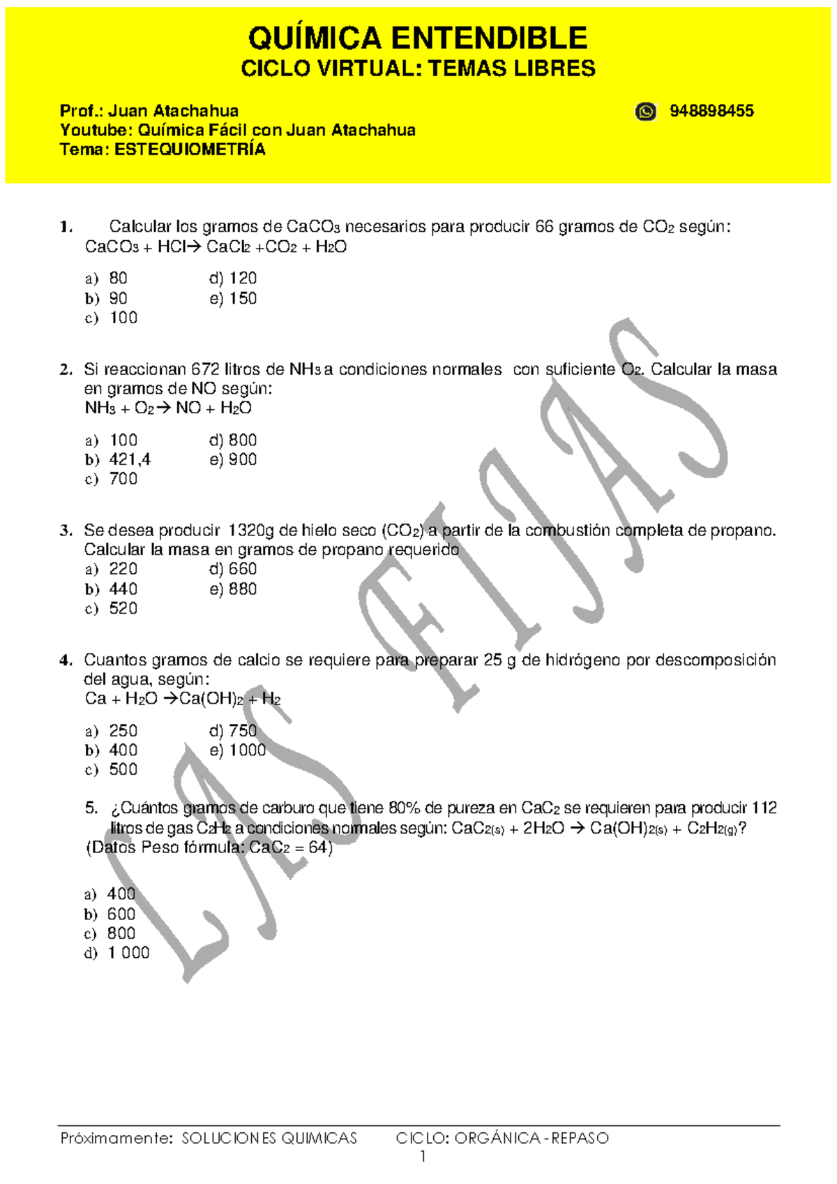 Estequiometria - eahr - QUÍMICA ENTENDIBLE CICLO VIRTUAL: TEMAS LIBRES ...