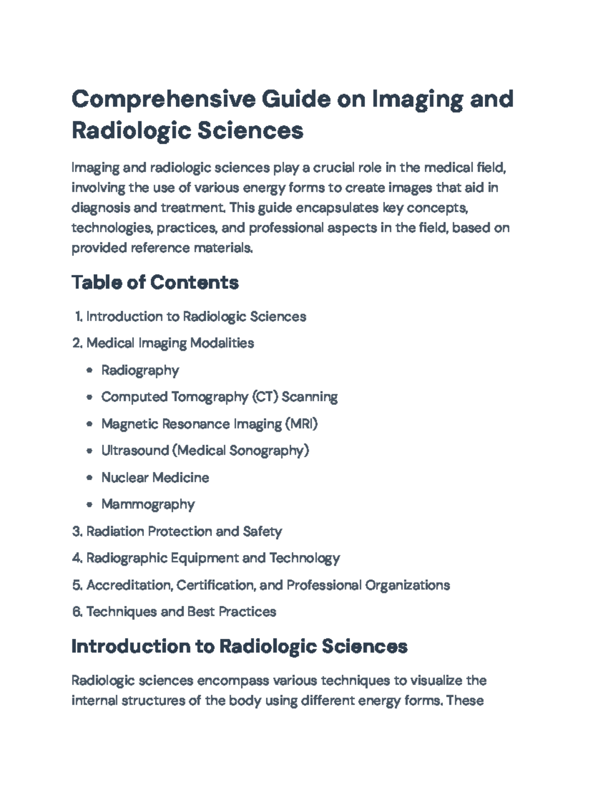 Comprehensive Guide to Imaging and Radiologic Sciences - Comprehensive ...