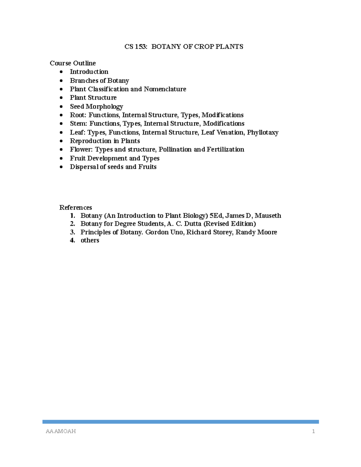 CS 153 Botany 2019-2020 - Comprehensive Study Guide - Studocu