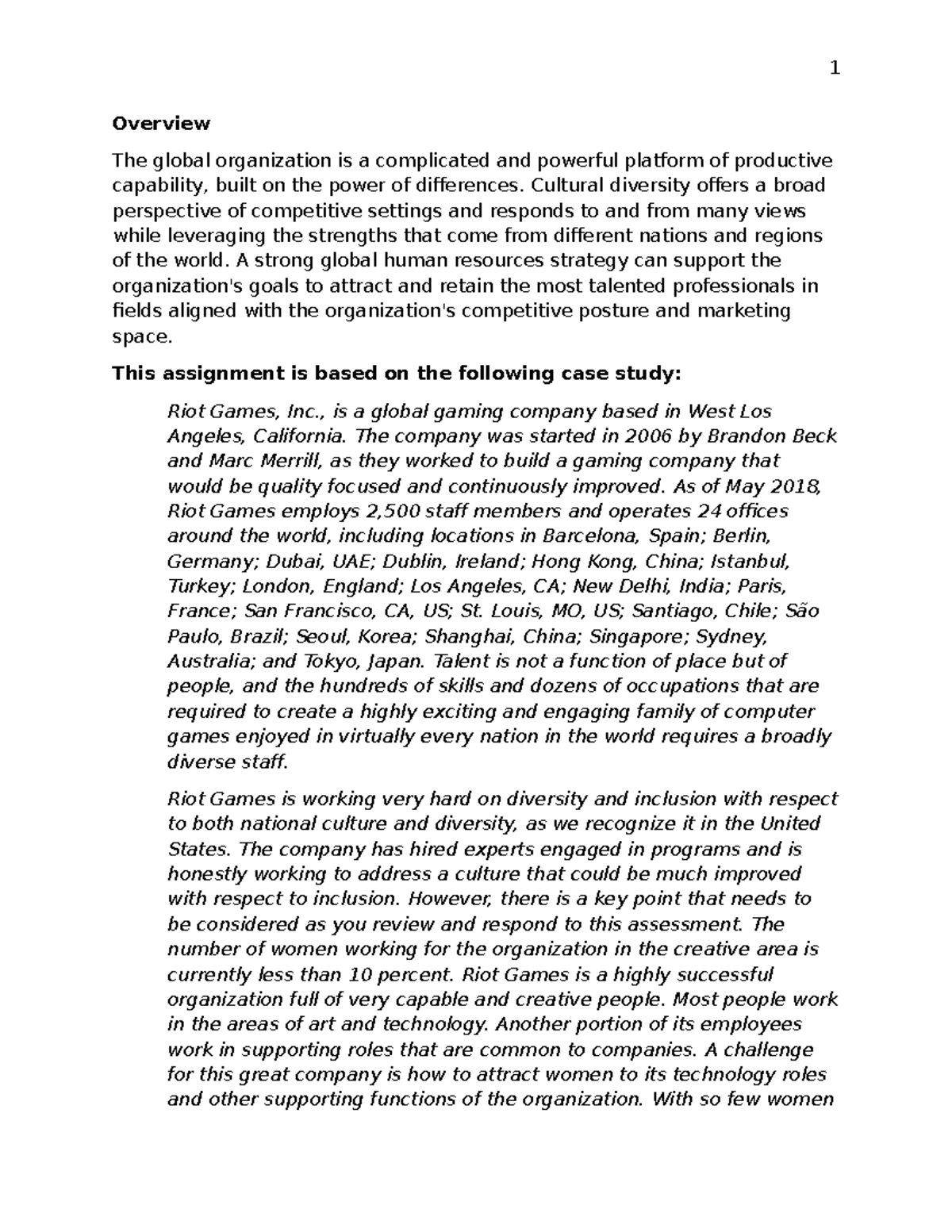 Riot Games Case Study: Enhancing Talent Management & Diversity ...