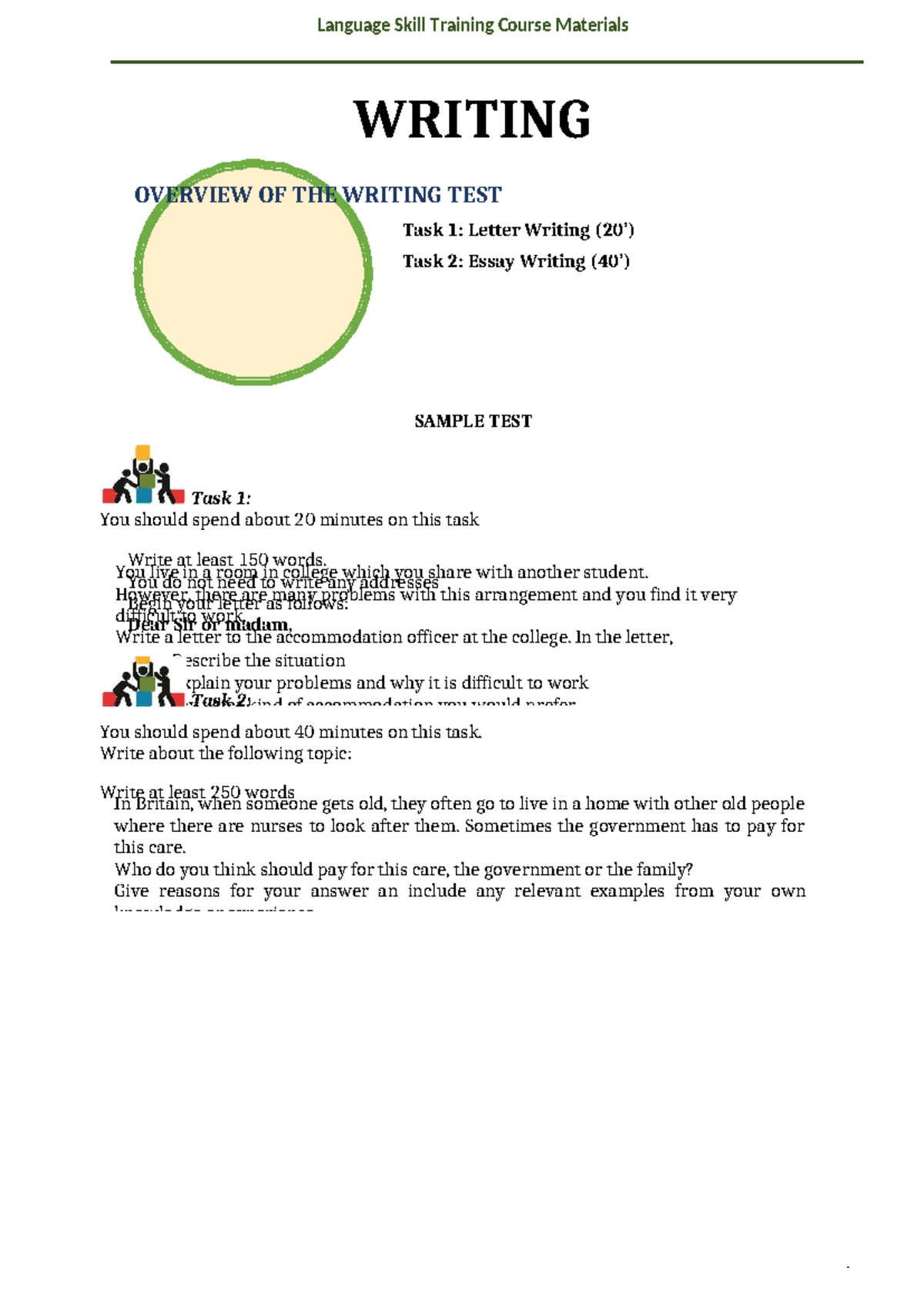 ENG 101: Writing Course - Sample Letter & Essay Guide - Studocu