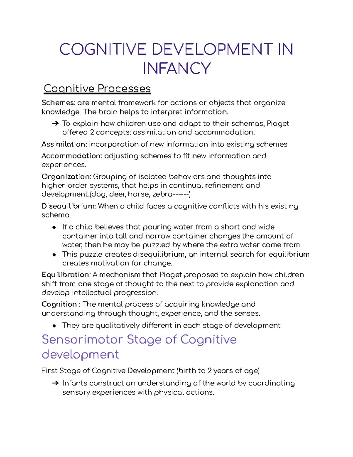Psych 302 Final Exam - Cognitive Development in Infancy - Studocu