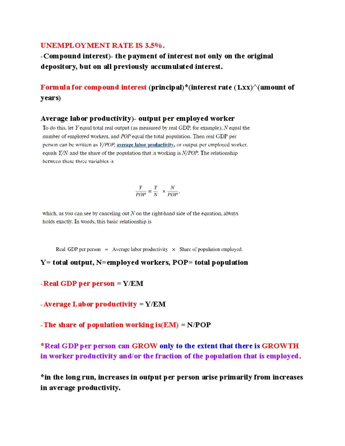 ECO 101 Comprehensive Guide to Macroeconomic Models and Concepts - Studocu