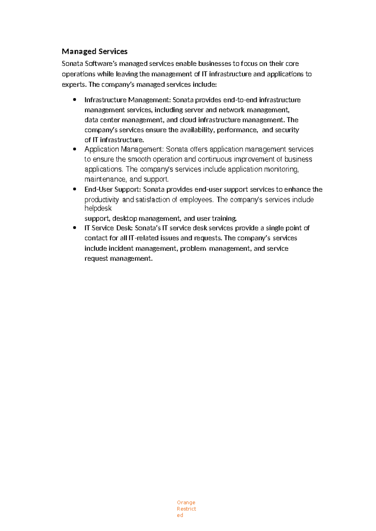 Managed Services Overview for IT Management and Support - Studocu