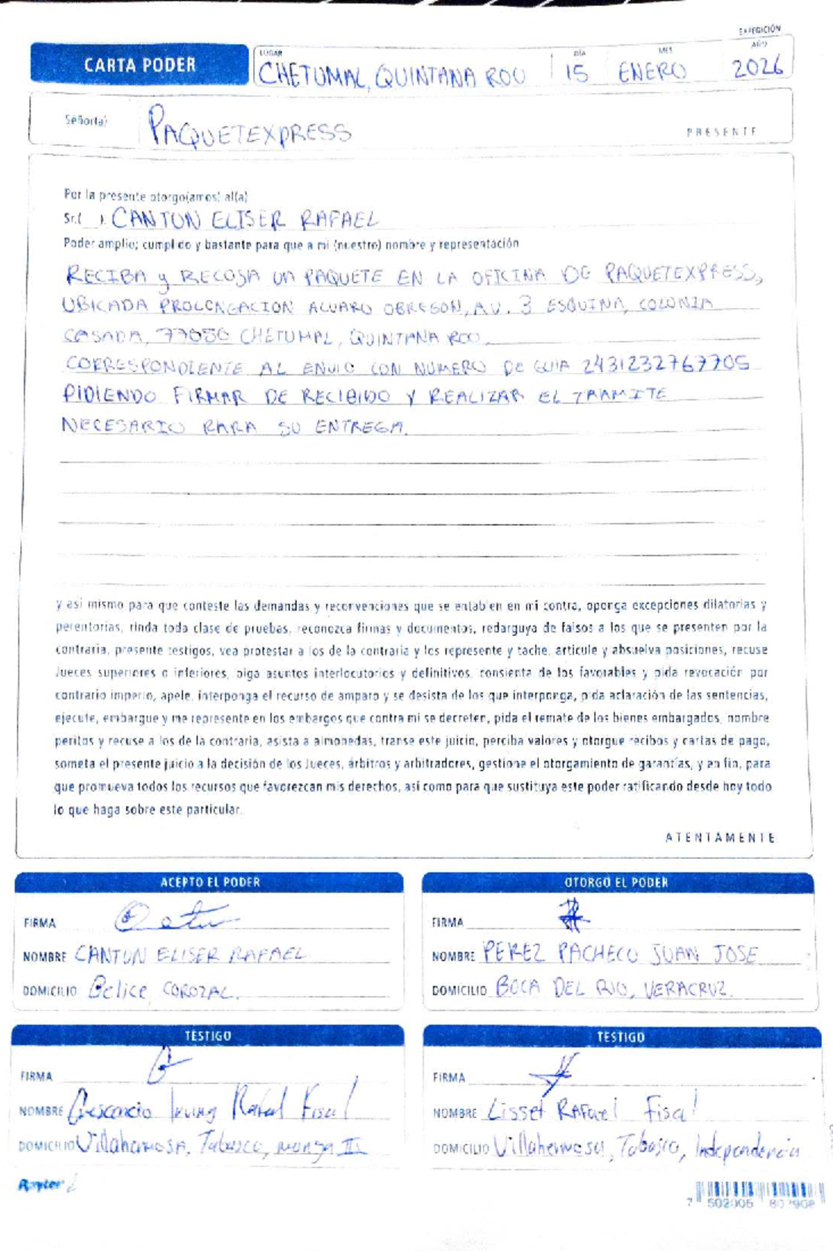 Poder Notarial para Representación Legal - SCAN 20260115 - Studocu