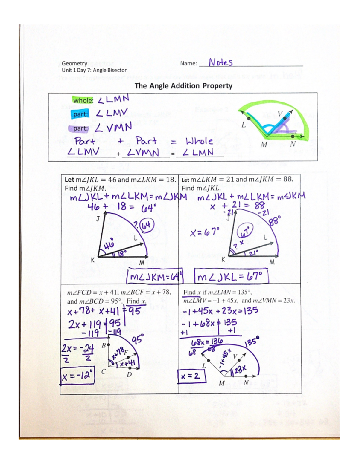 U2 D6 - Angle Bisector & Polygons: Comprehensive Study Notes - Studocu