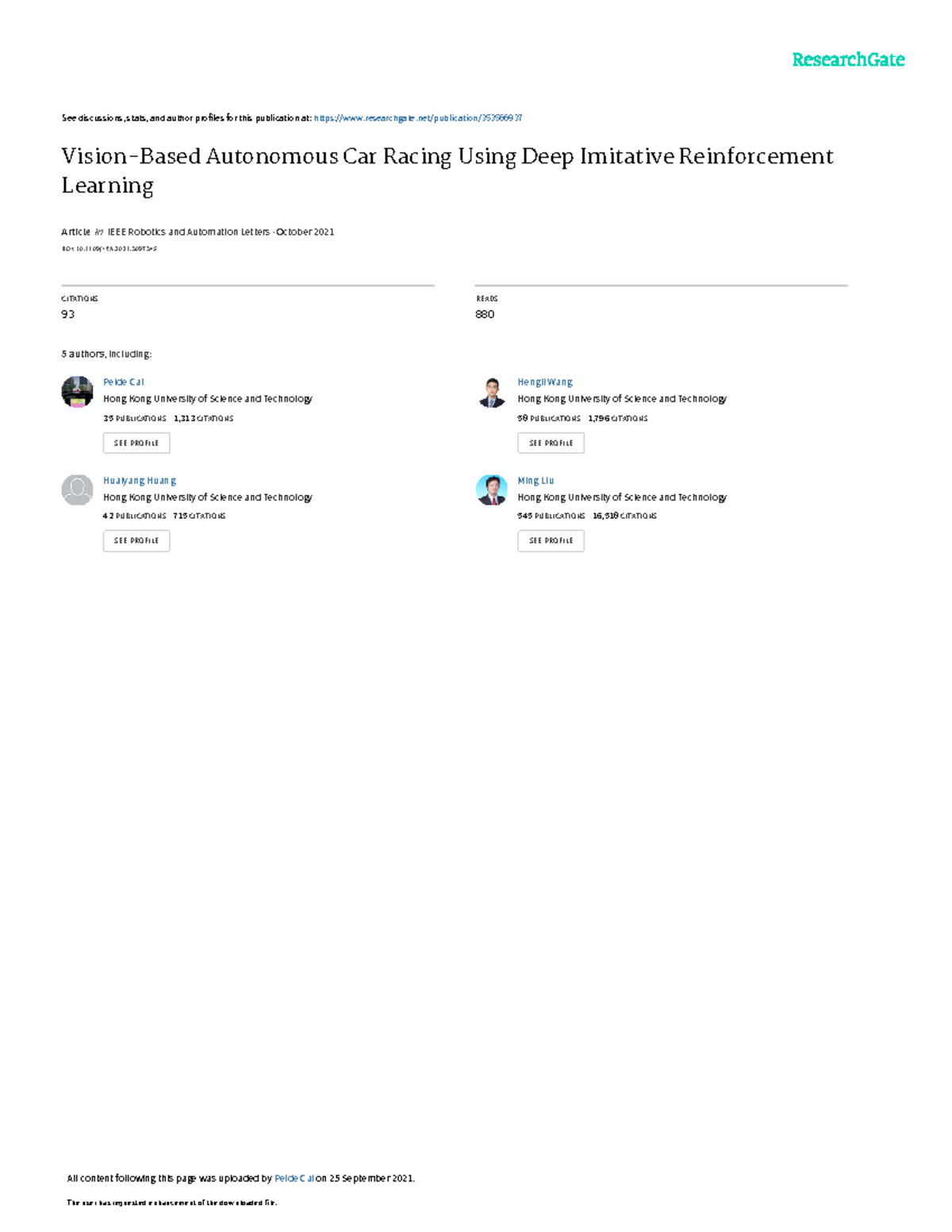 Autonomous Car Racing: Deep Imitative Reinforcement Learning Insights ...