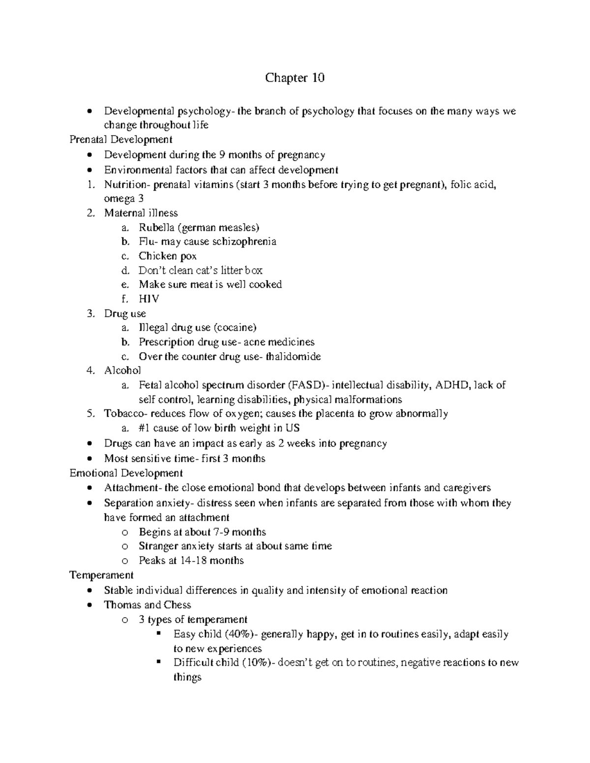 Chapter 10 - Developmental Psychology Insights by Teresa Davis - Studocu
