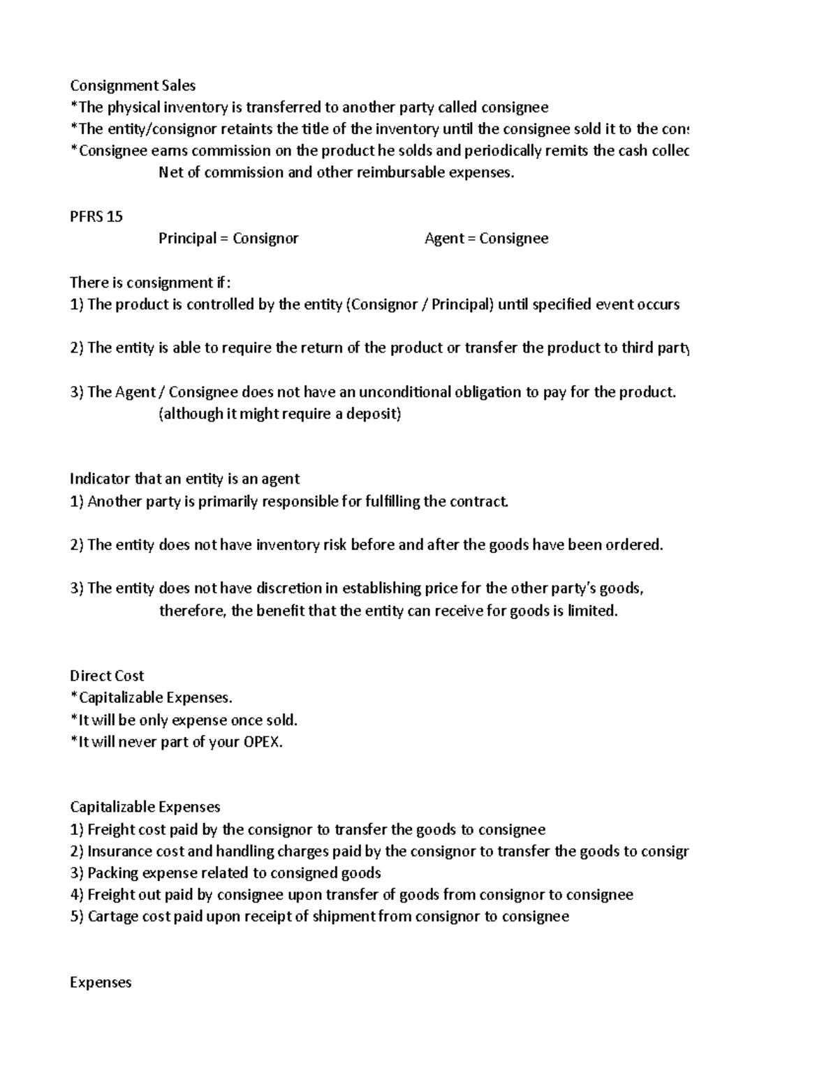 490105521 Consignment Sales Work book - Consignment Sales *The physical ...