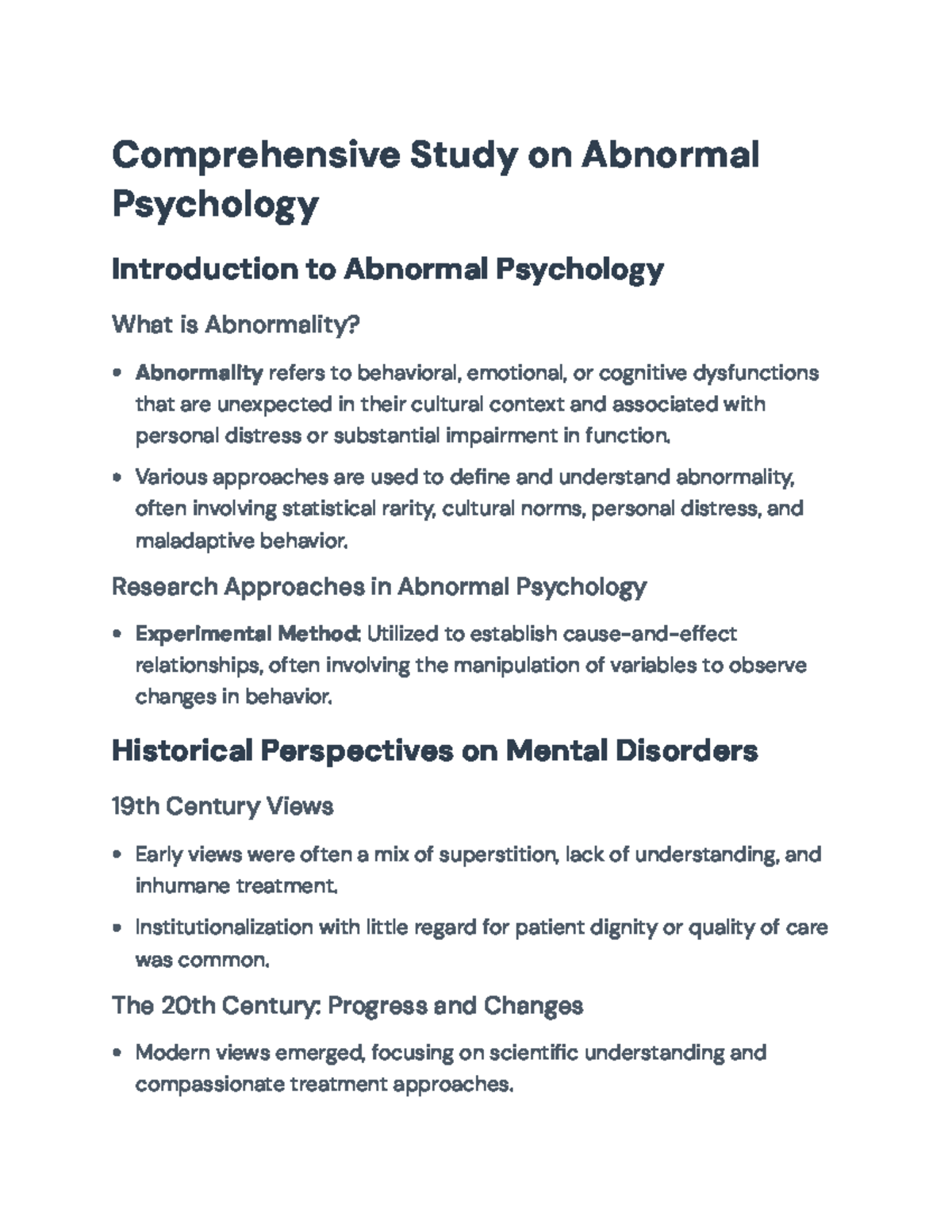 Introduction to Abnormal Psychology: Key Concepts and Approaches ...