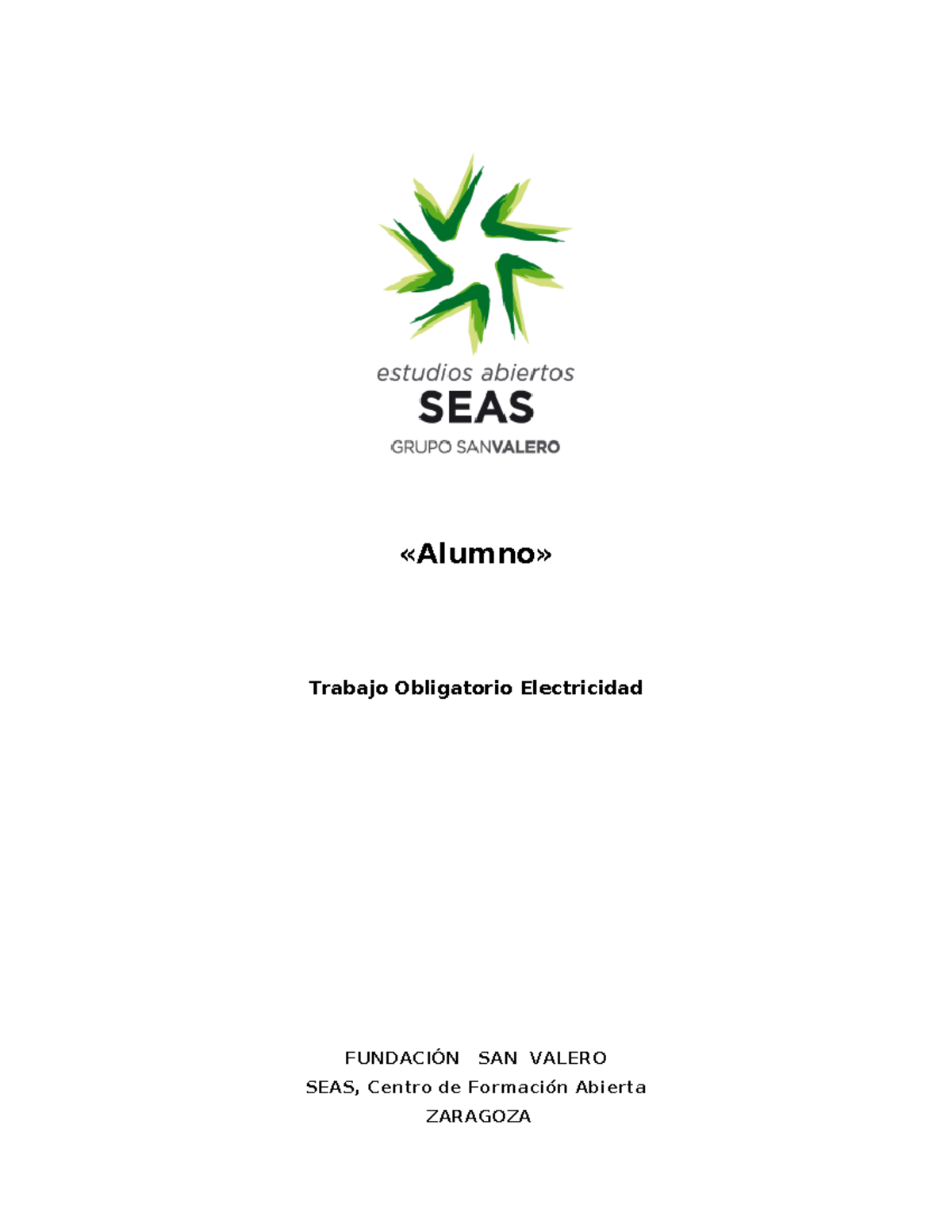 Propuesta de Trabajo Obligatorio en Electricidad (FC_1045) - Document Preview