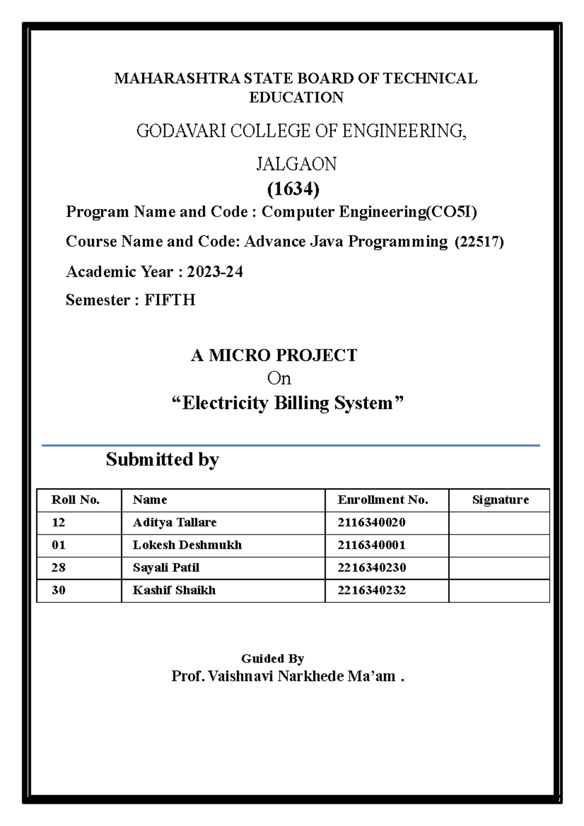 Advancejavamicro - MAHARASHTRA STATE BOARD OF TECHNICAL EDUCATION ...