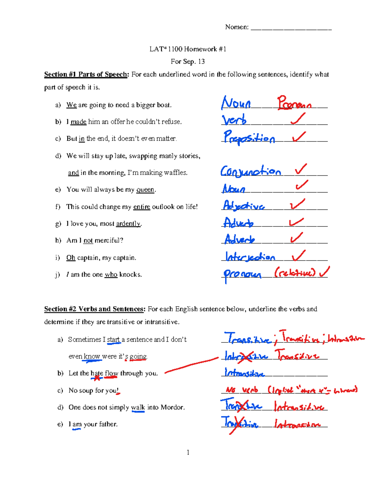 LAT1100 HW1(20) - Homework answers - Nomen: ______________________ 1 ...