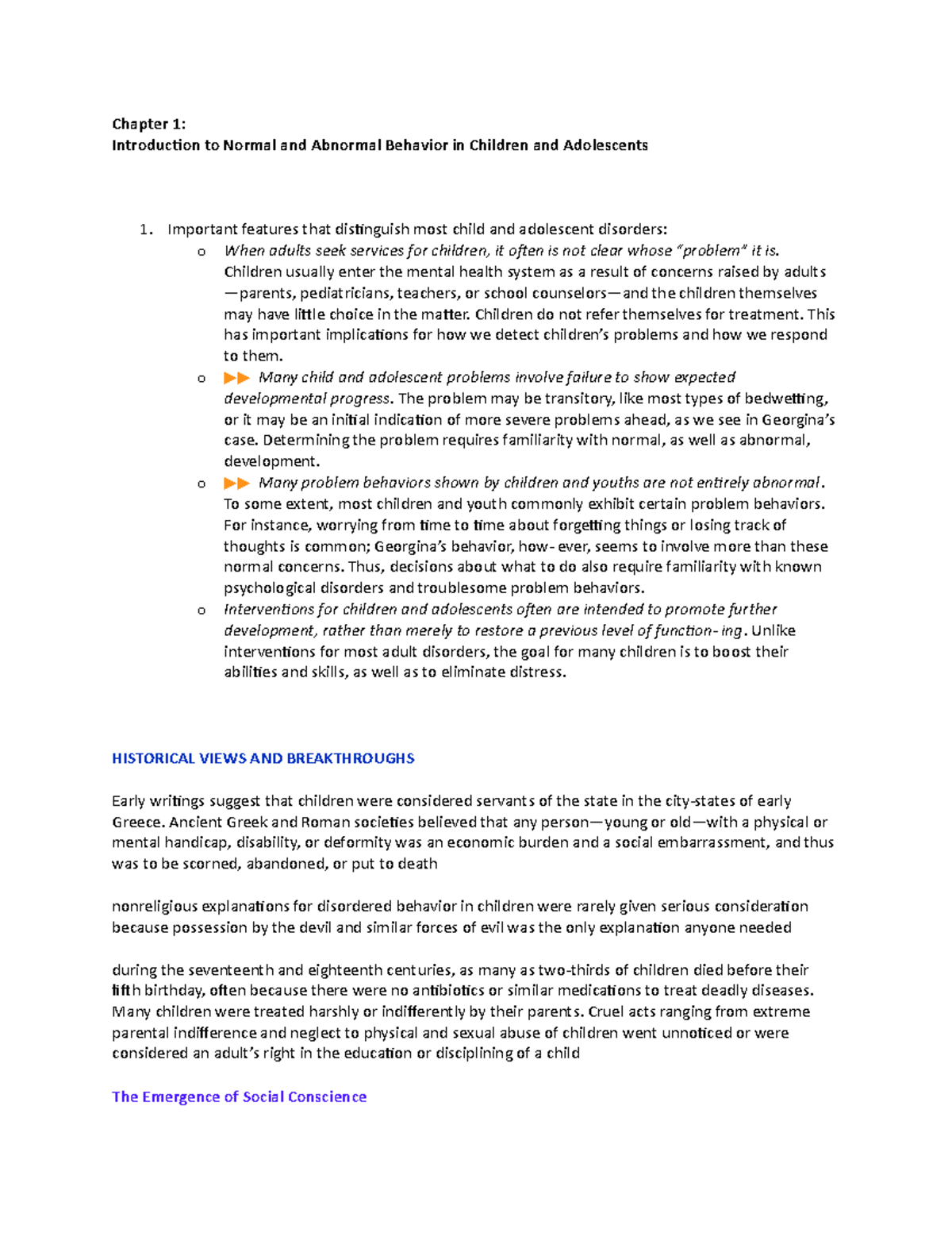 Chapter 1: Understanding Normal and Abnormal Child Behavior (PSY101 ...