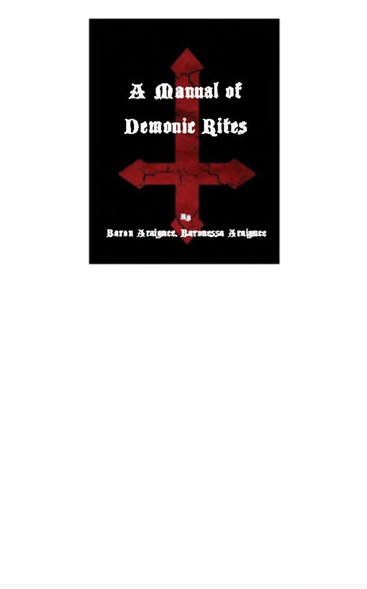 A Manual of Demonic Rites (Course Code: ATR-2019) - Studocu