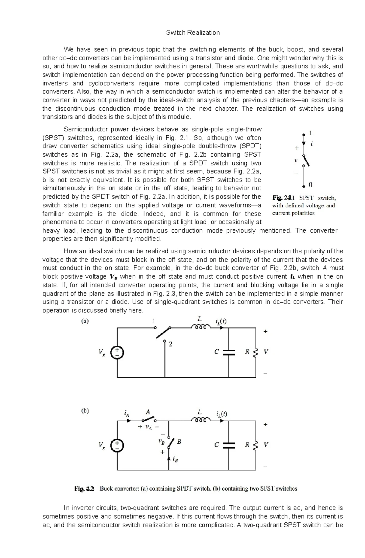 The DC Transformer Model - 1, any switching converter contains three ...