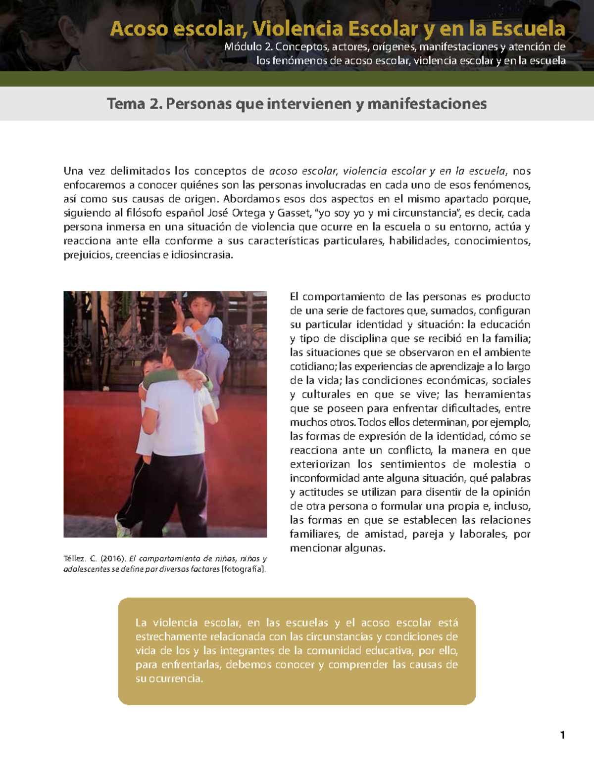 M2 T2 Acoso escolar y violencia en el entorno educativo - Studocu
