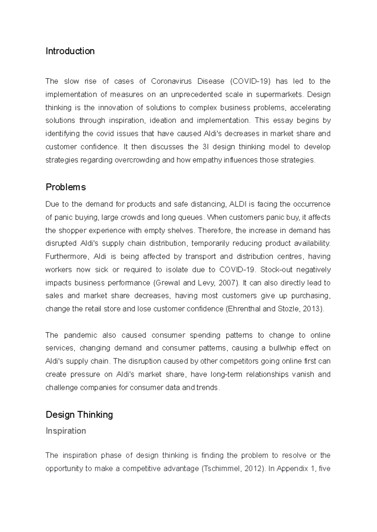 Assignment 1 - Design thinking proposal - STUDENT DETAILS Student name ...