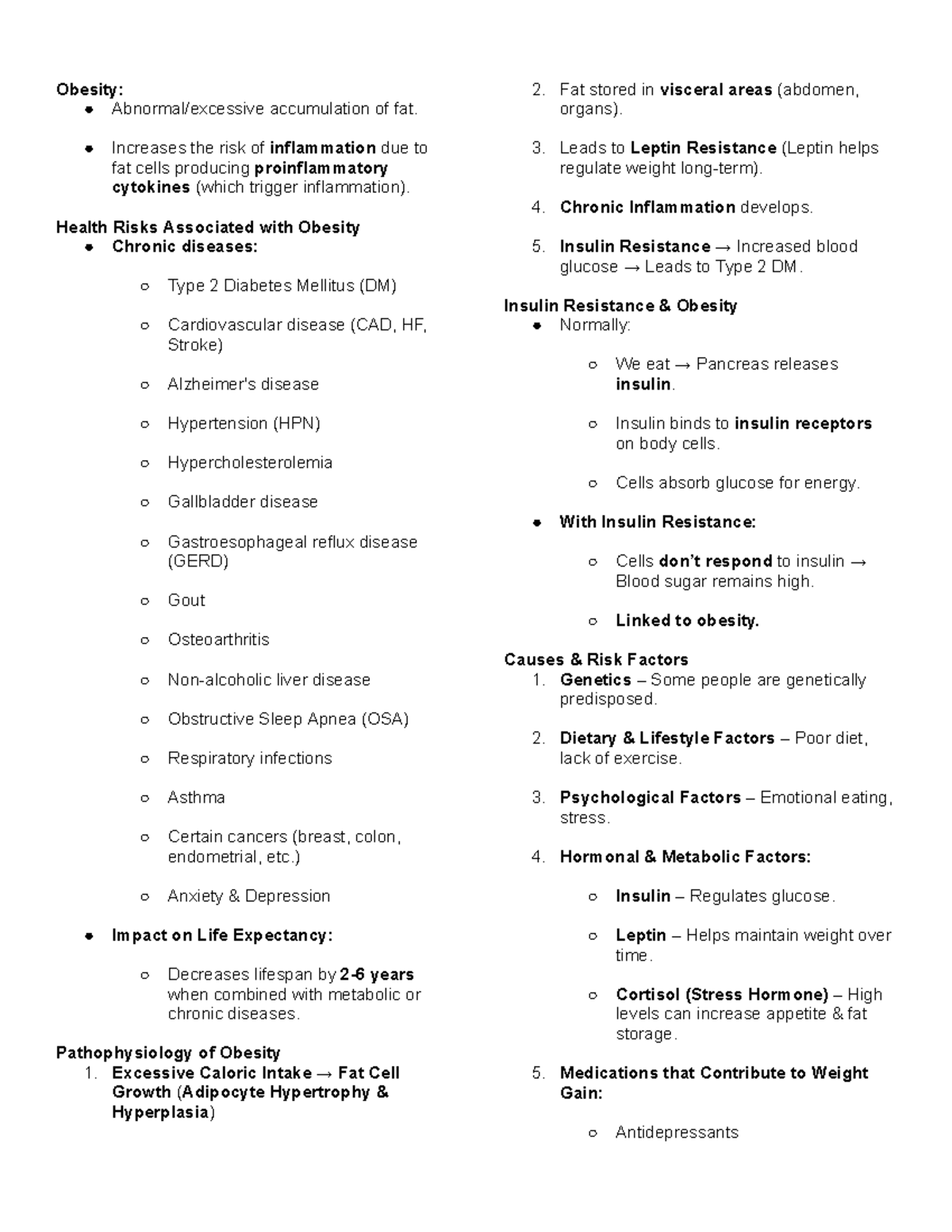 MS Reviewer: Midterm Study on Obesity and Its Health Implications - Studocu