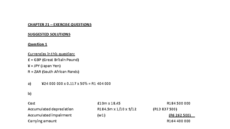 CHAPTER 21 EXERCISE QUESTIONS SOLUTIONS - FINANCIAL ACCOUNTING - Studocu
