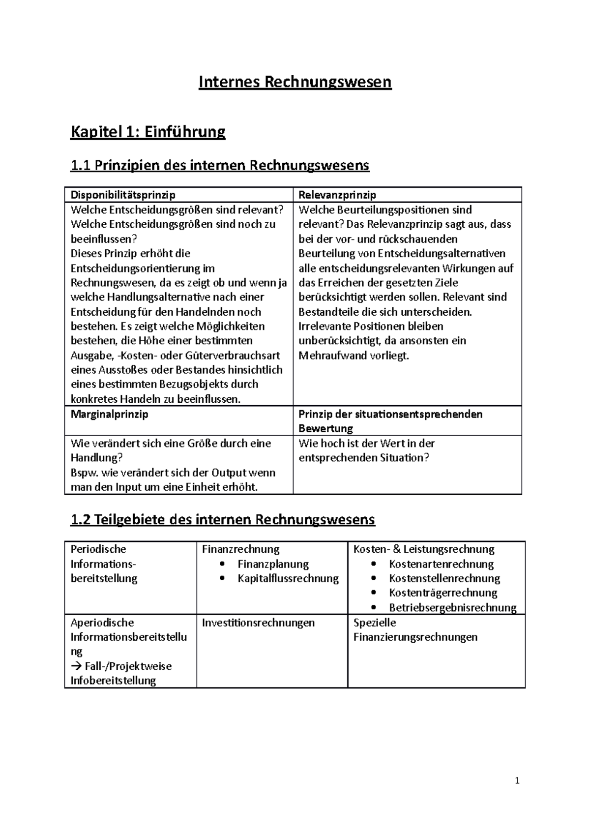 Interne Rechnungswesen: Einführung in Rechnungslegungskonzepte und  Kostenrechnung - Studocu