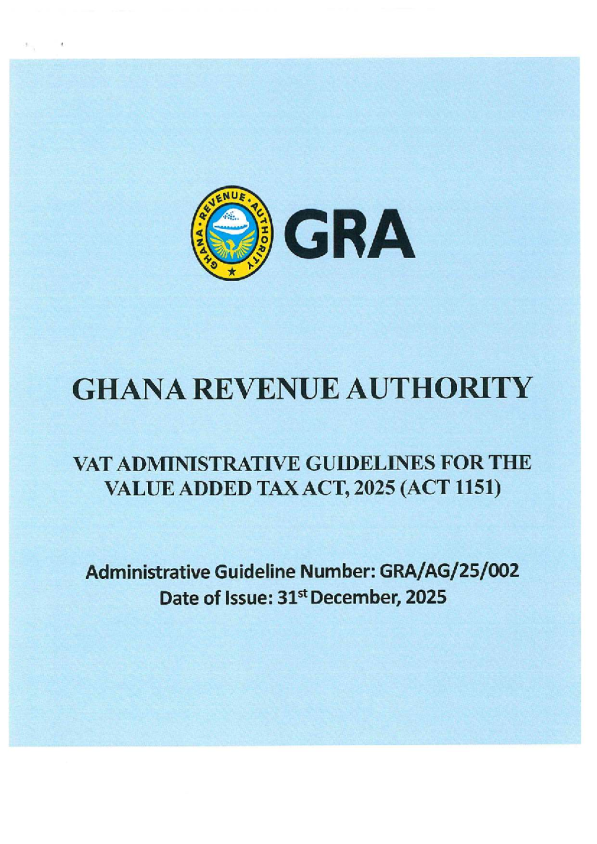 VAT Administrative Guidelines for the Value Added Tax Act 1151 - Studocu