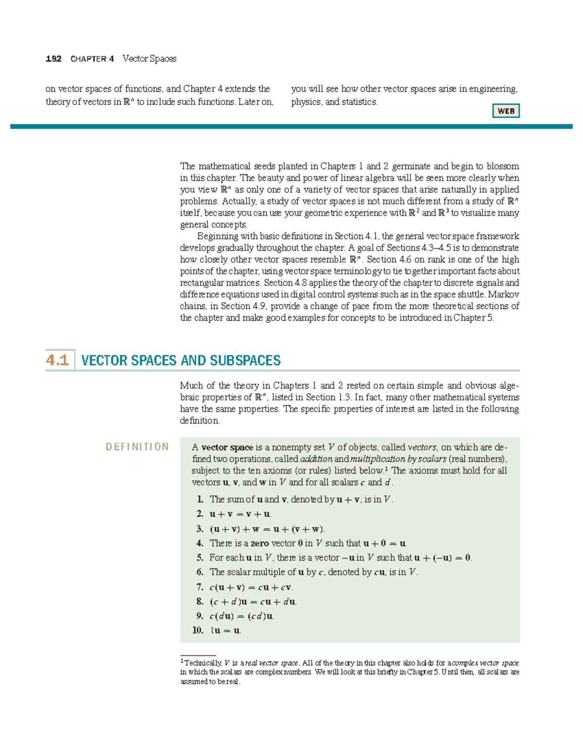 Vector Spaces and Subspaces: Definitions, Axioms, and Examples (MATH ...