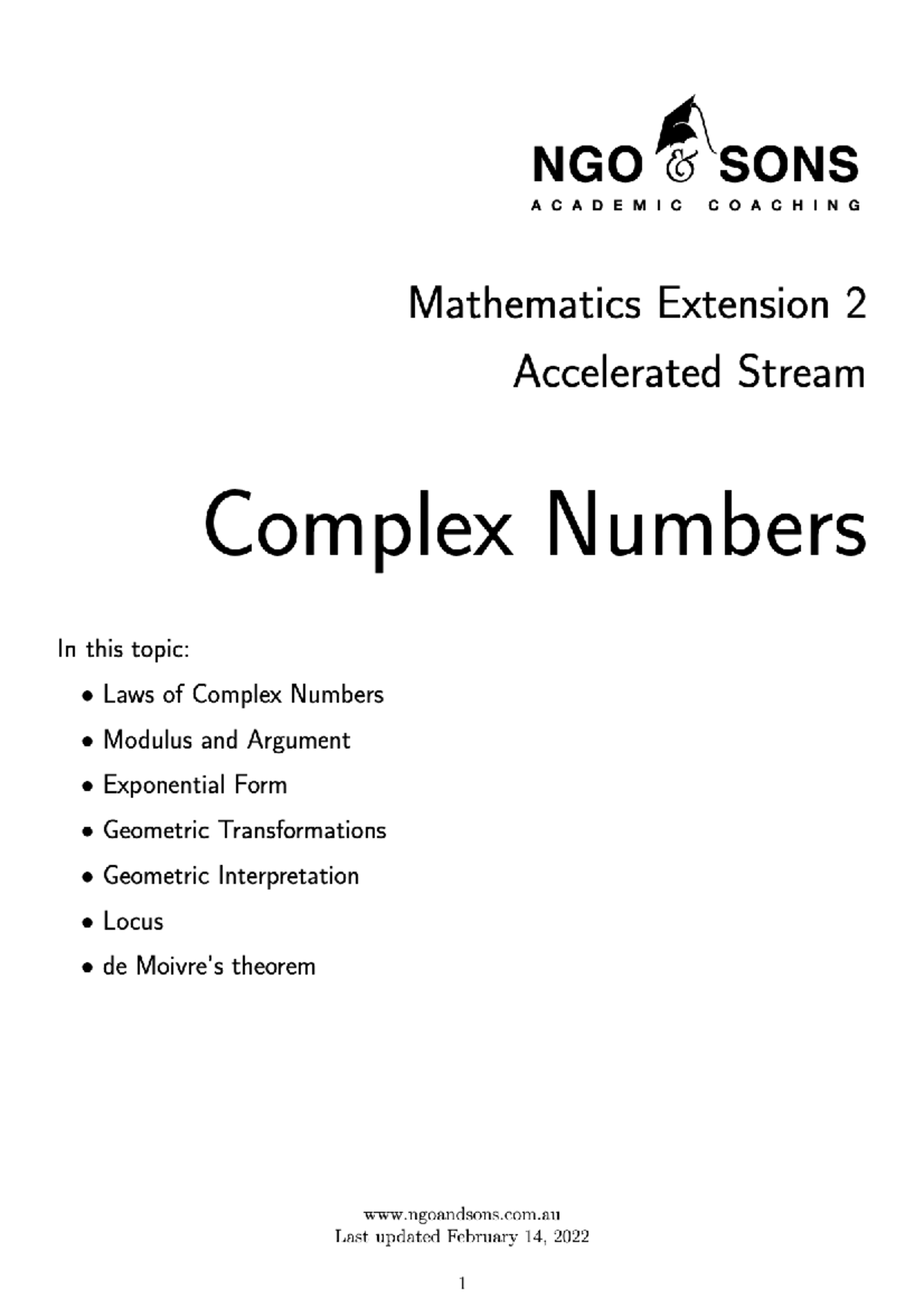 Complex Numbers Solutions - MATH1131 - Studocu