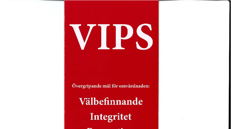 VIPS Omvårdnadsmodell: Mål och Dokumentation av Patientvård - Studocu