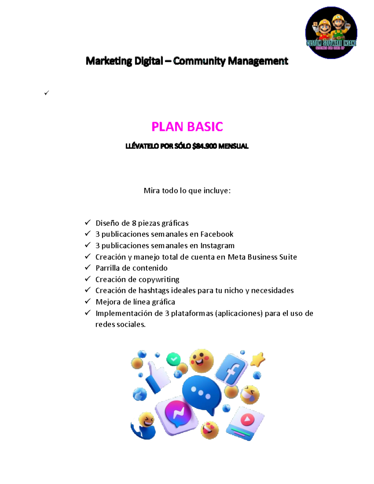 Propuesta de Prestación de Servicios 2 - PLAN BASIC Mira todo lo que ...
