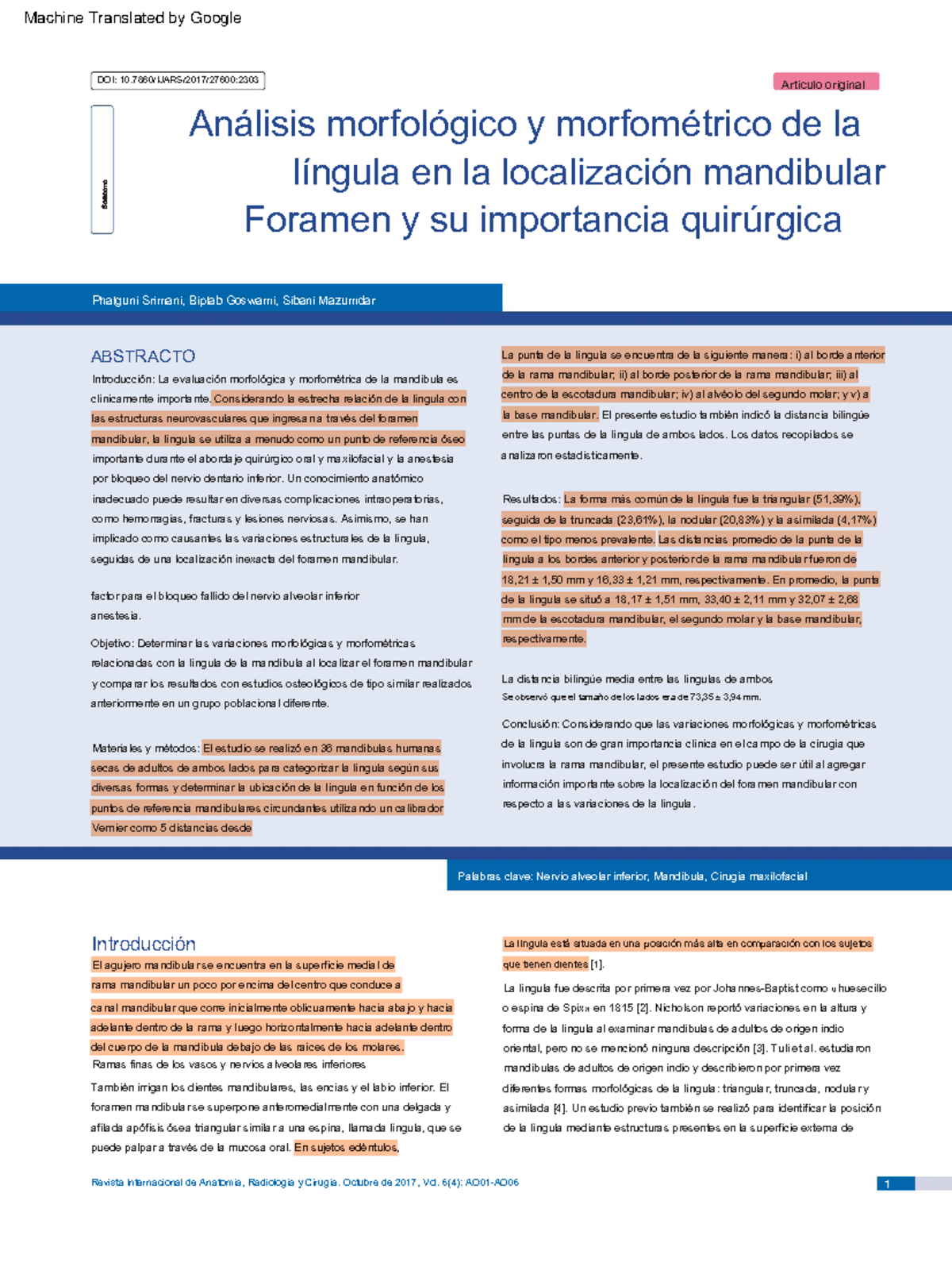 Análisis morfológico y morfométrico de la língula en la mandíbula ...