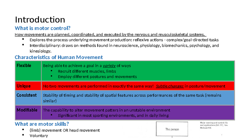 Motor Learning Cheat Sheet: Understanding Motor Control and Skills ...