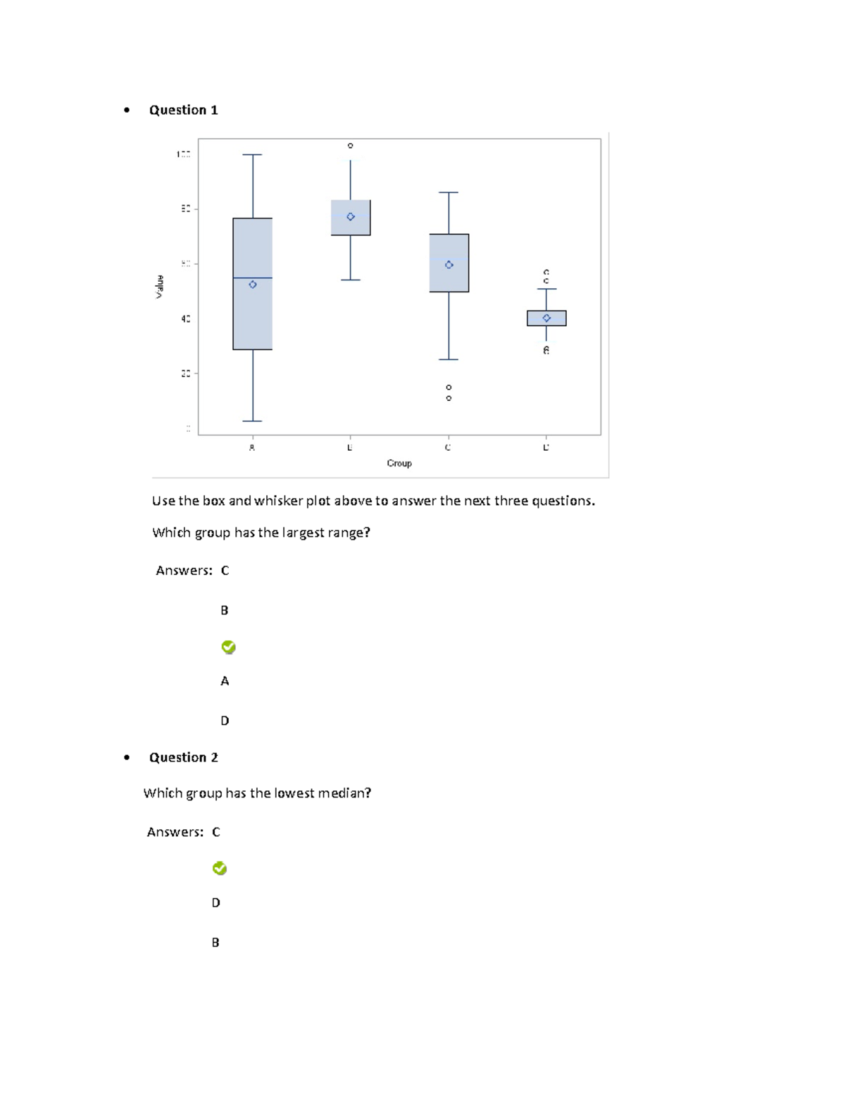 MCQ 1 - Answers to Multiple Choice Questions on Statistical Concepts ...