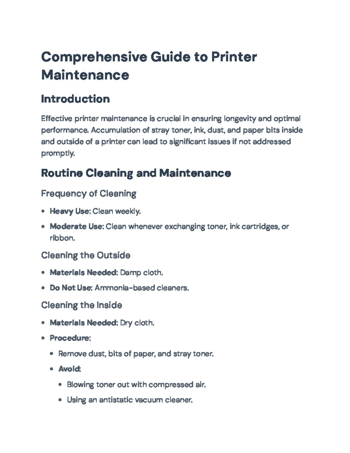 Comprehensive Guide to Printer Maintenance and Care Techniques ...