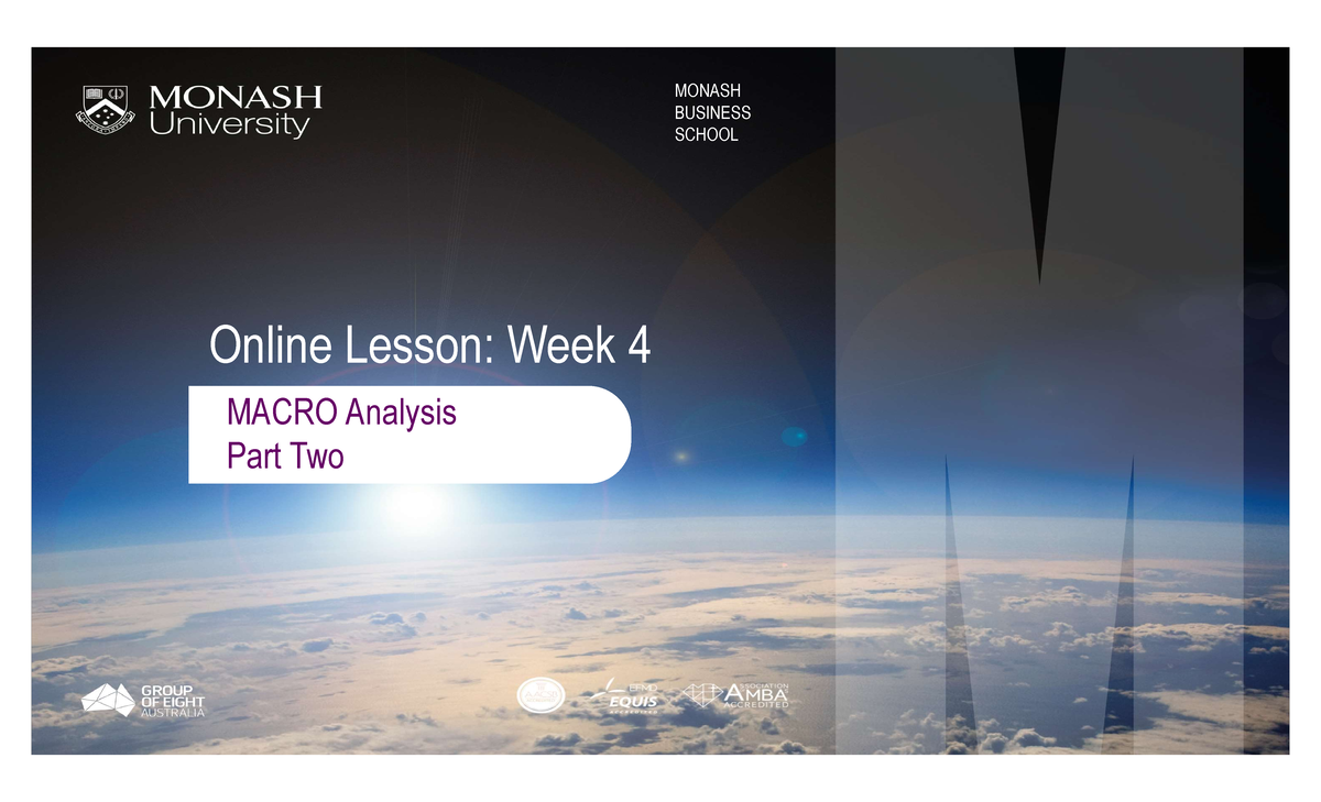 Week 4 Lecture Slides - Macro Analysis Overview (BUSA1234) - Studocu
