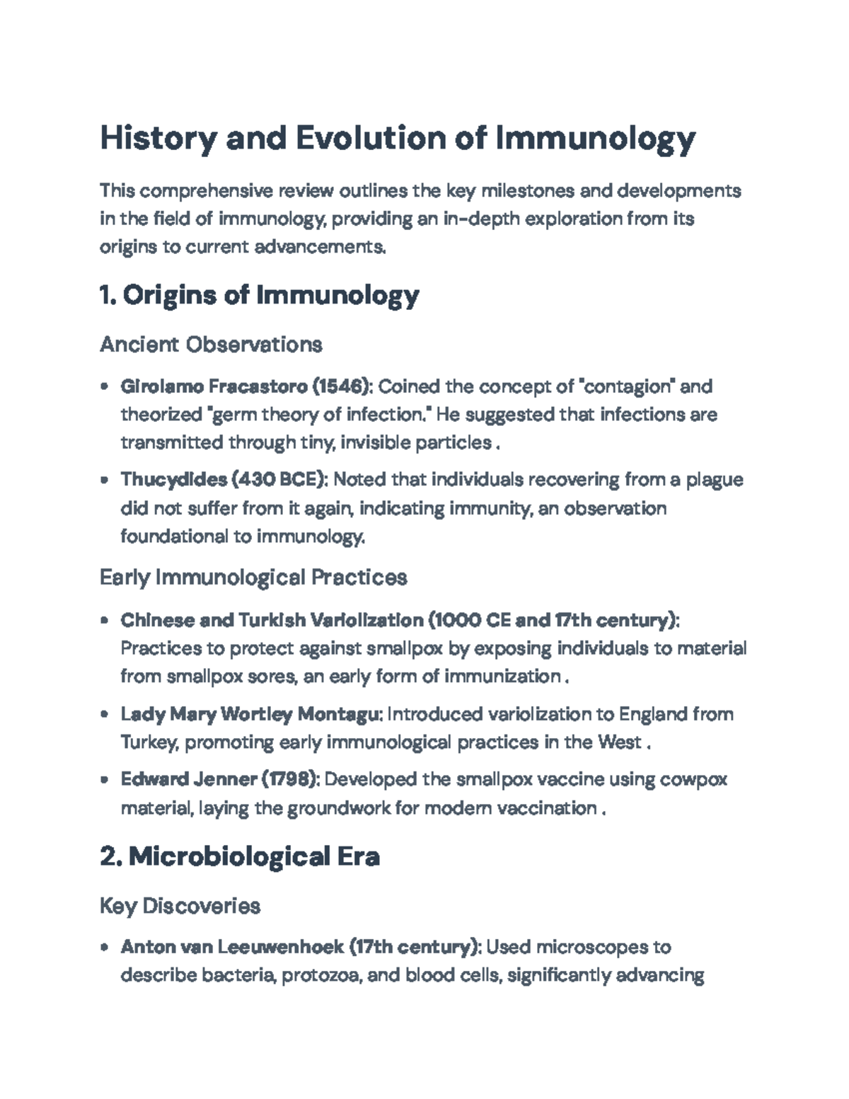 History and Evolution of Immunology: Key Milestones and Advances ...