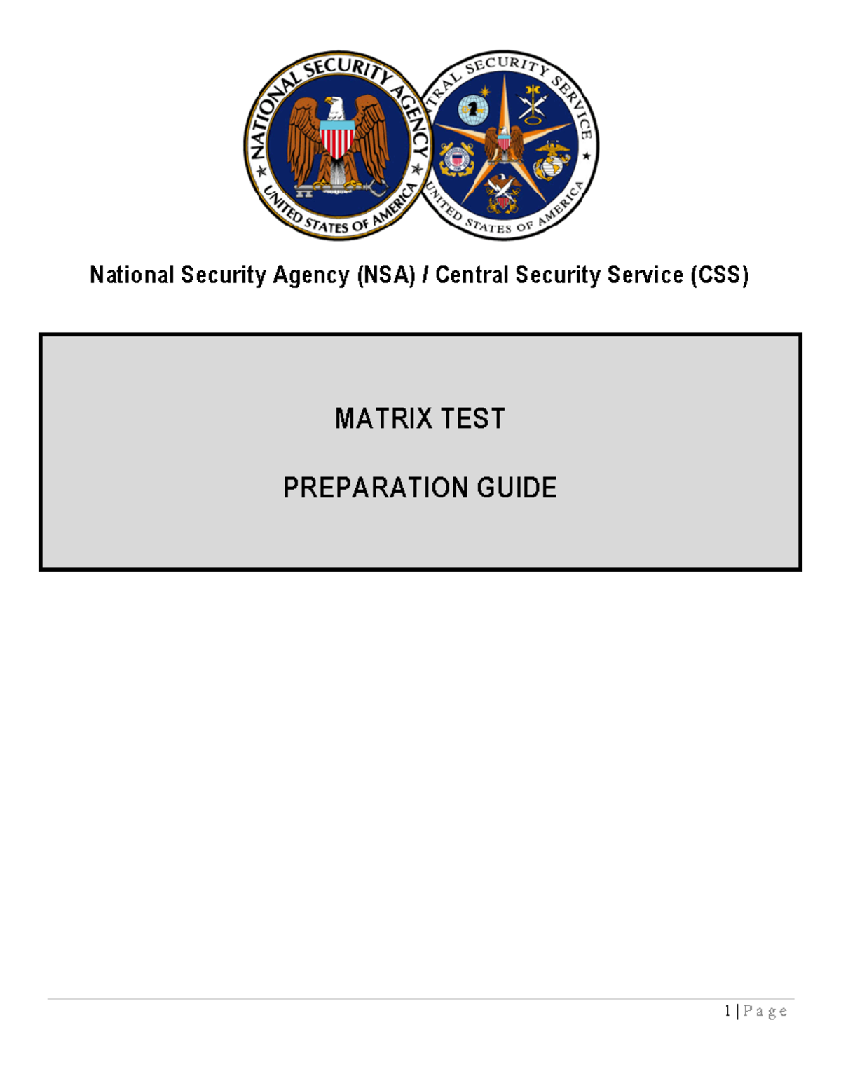 NSA CSS Matrix Test Prep Guide: Strategies & Practice Items - Studocu