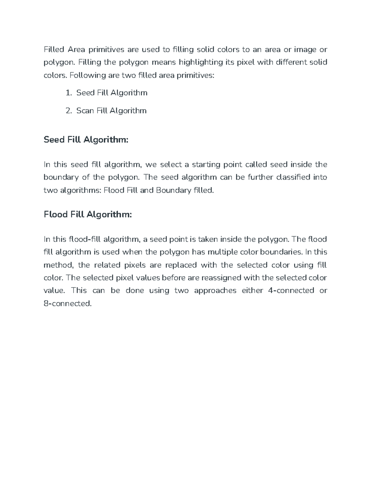 Filled Area Primitives: Seed Fill & Scan Fill Algorithms Explained ...