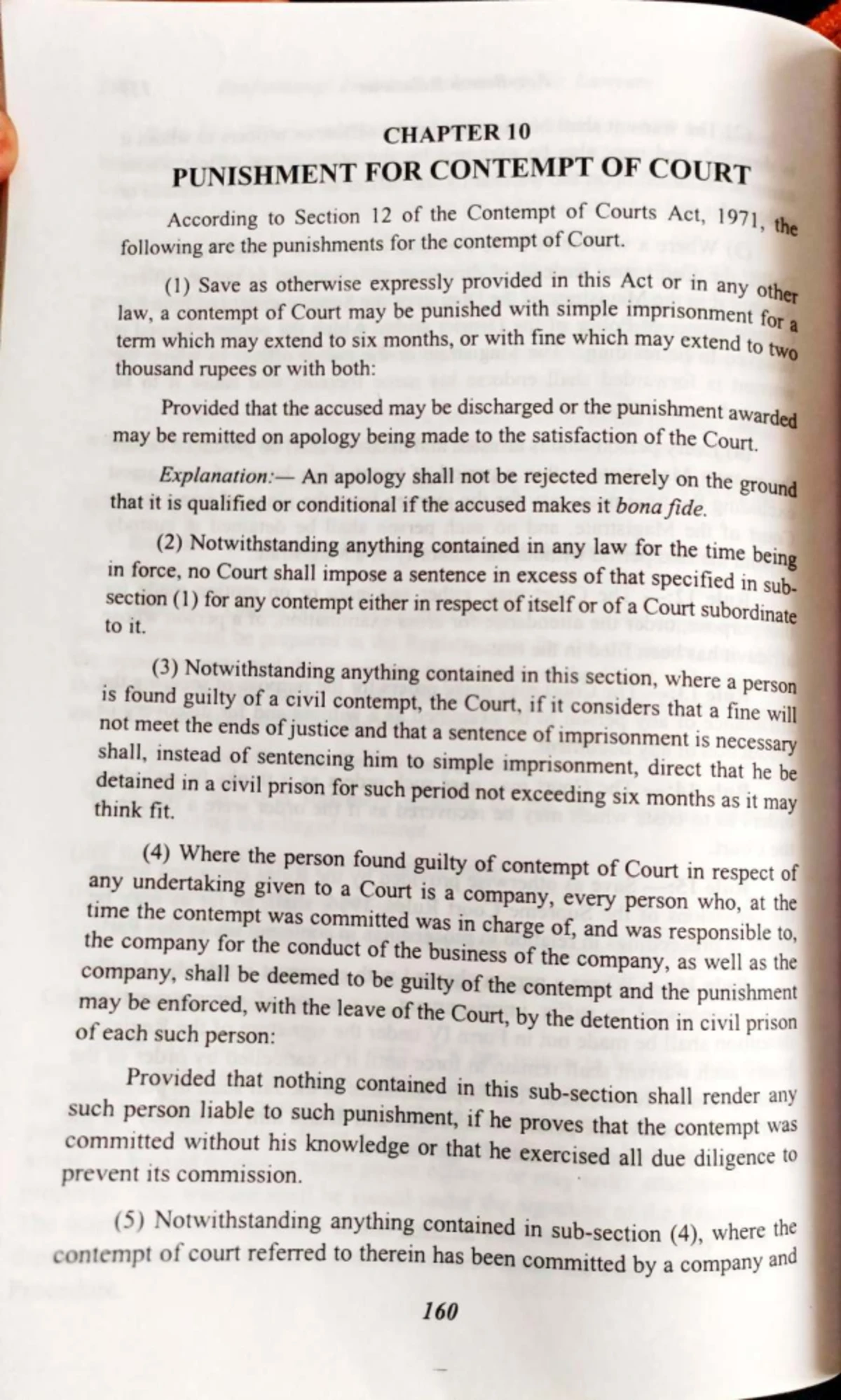 CHAPTER 11: Remedies Against Contempt of Court Punishment - Studocu