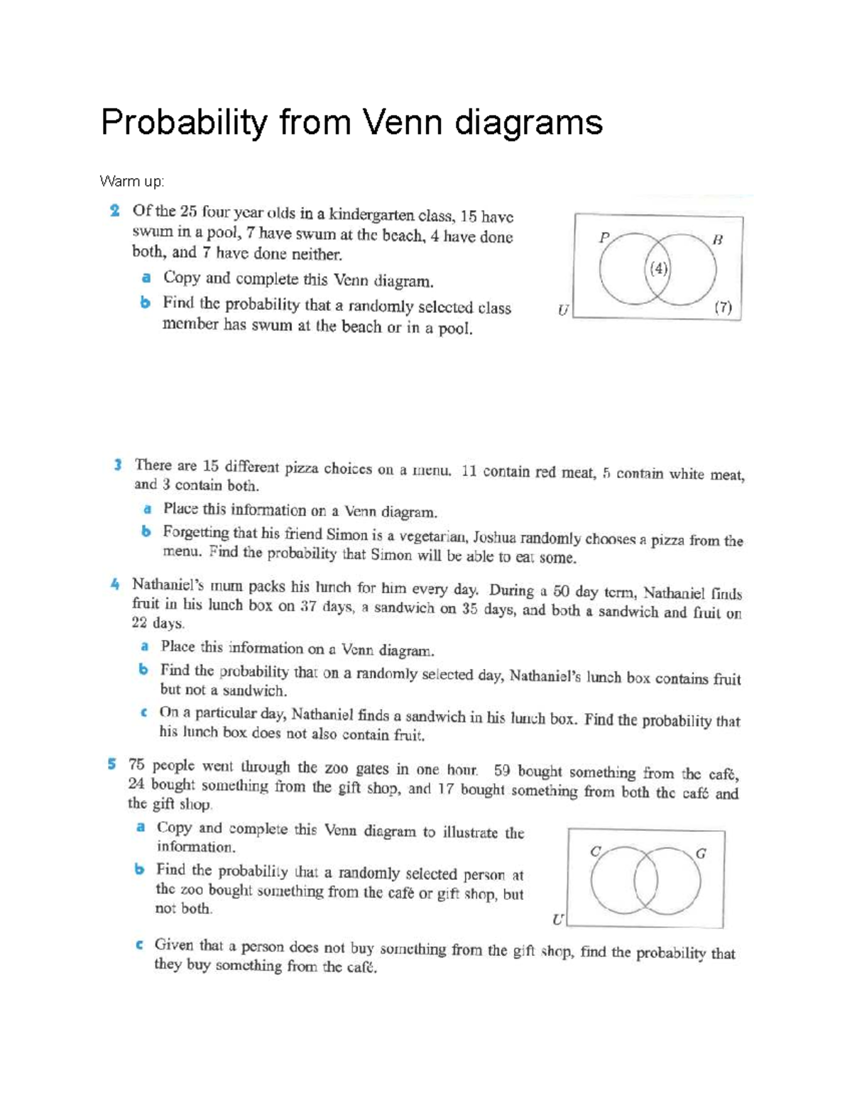 U3 LA8 Probability Analysis Using Venn Diagrams - Studocu