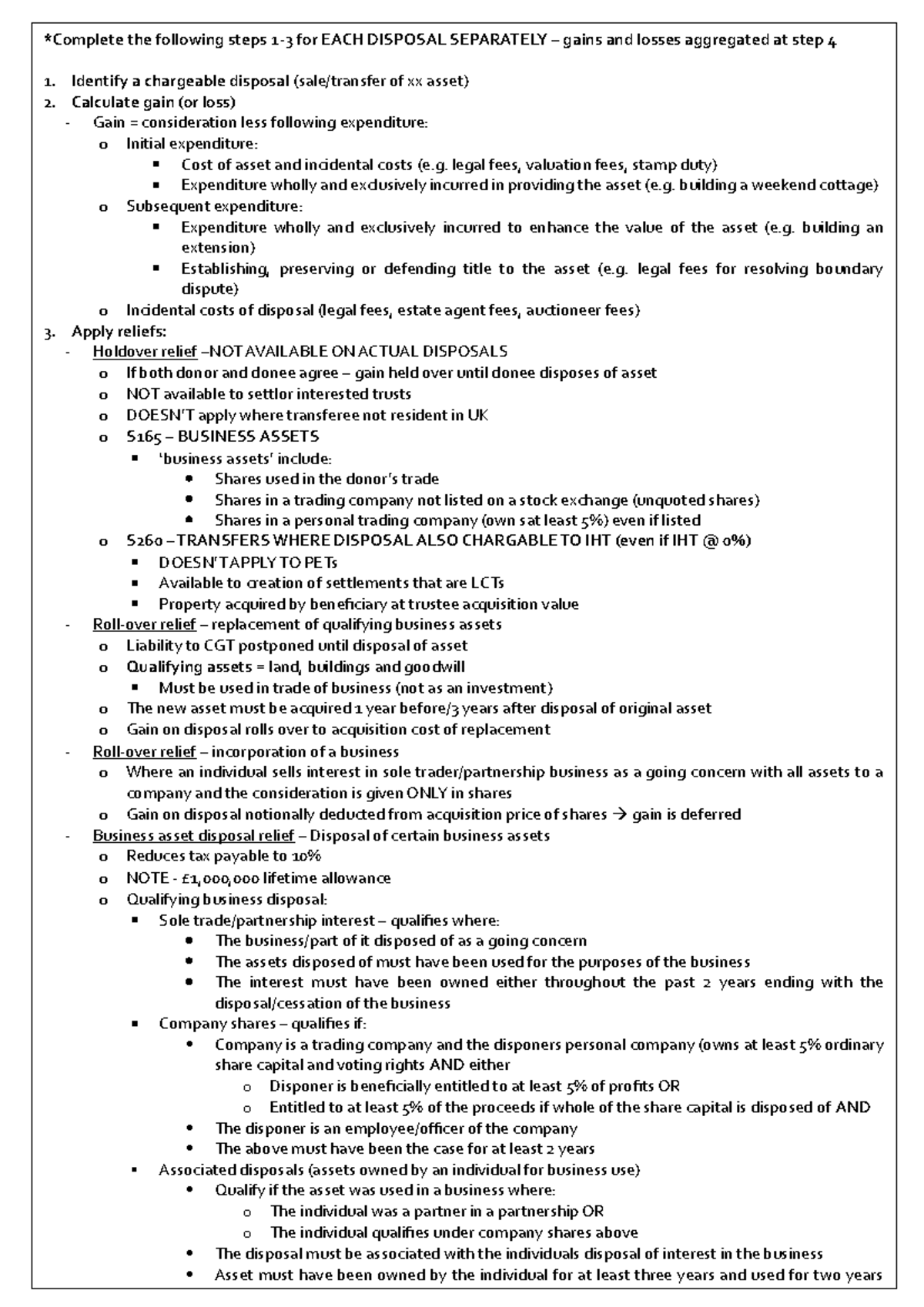 CGT detailed structure - *Complete the following steps 1-3 for EACH ...