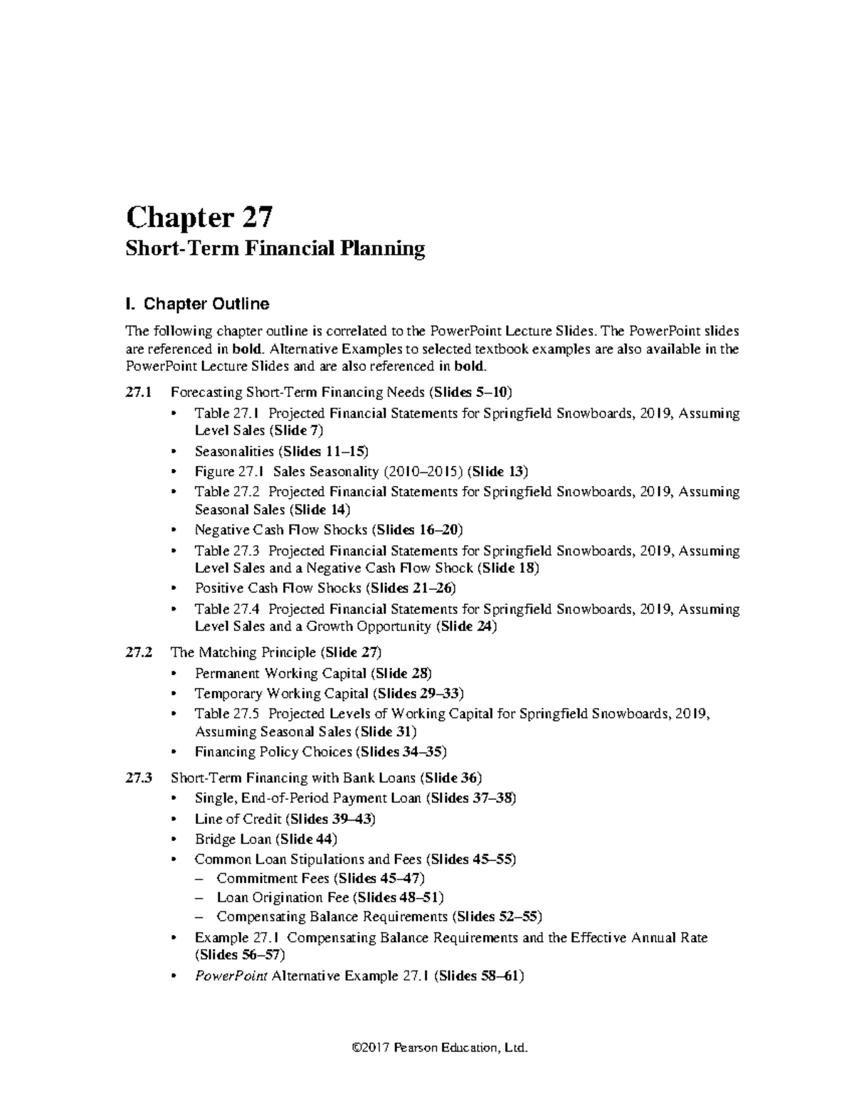 BD IM 4e c27 - BD IM 4e c27 - Chapter 27 Financial Planning I. Chapter ...