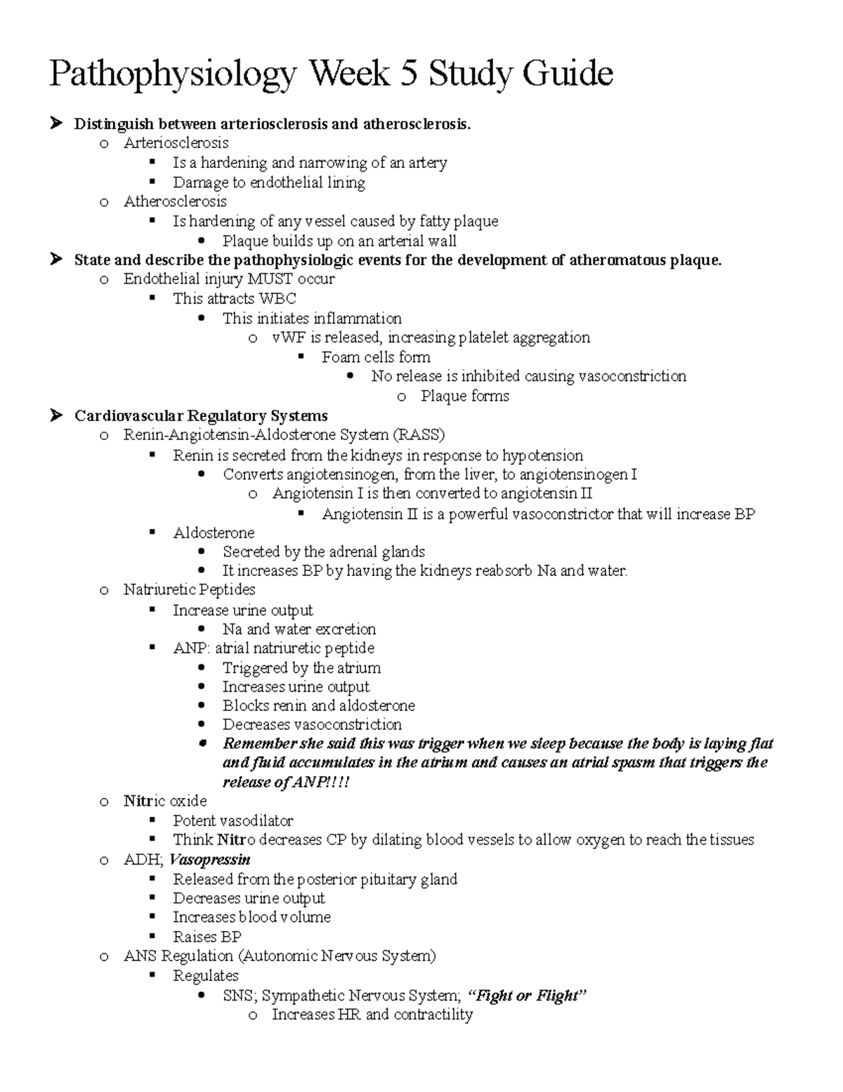 Pathophysiology+Week+5+Study+Guide+%281%29 - Pathophysiology Week 5 ...