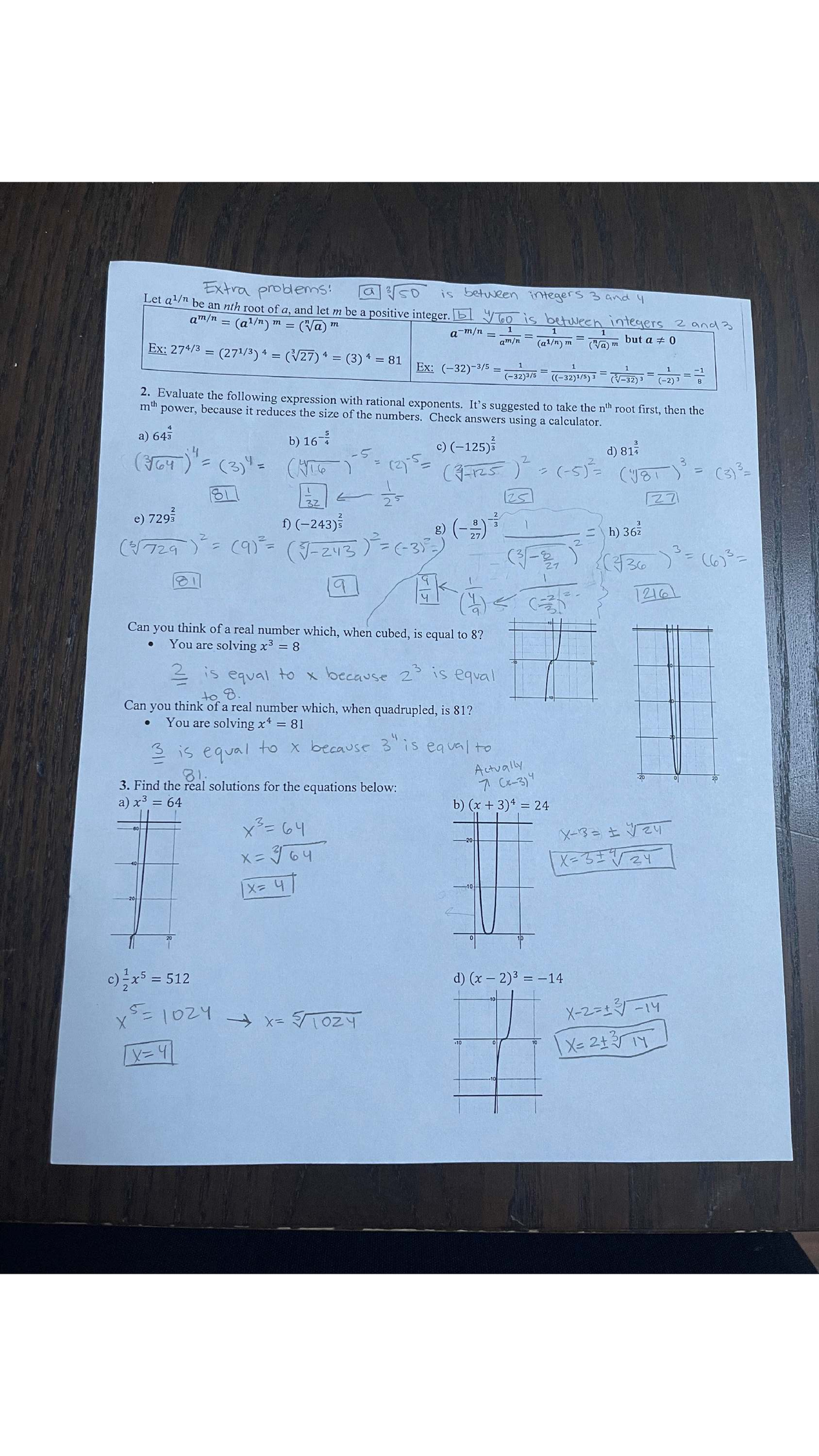Rational Exponents and Radicals: Extra Problems (MATH 101) - Studocu