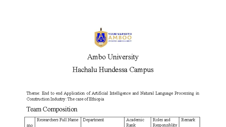 AI & NLP Applications in Ethiopian Construction Industry: A Study - Studocu