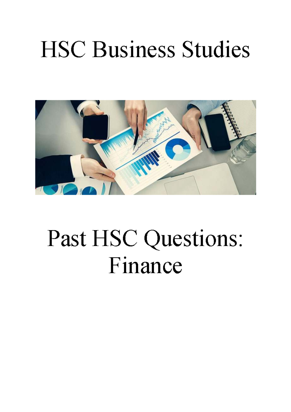 HSC Business Studies Finance Past Questions & Answers Booklet - Studocu