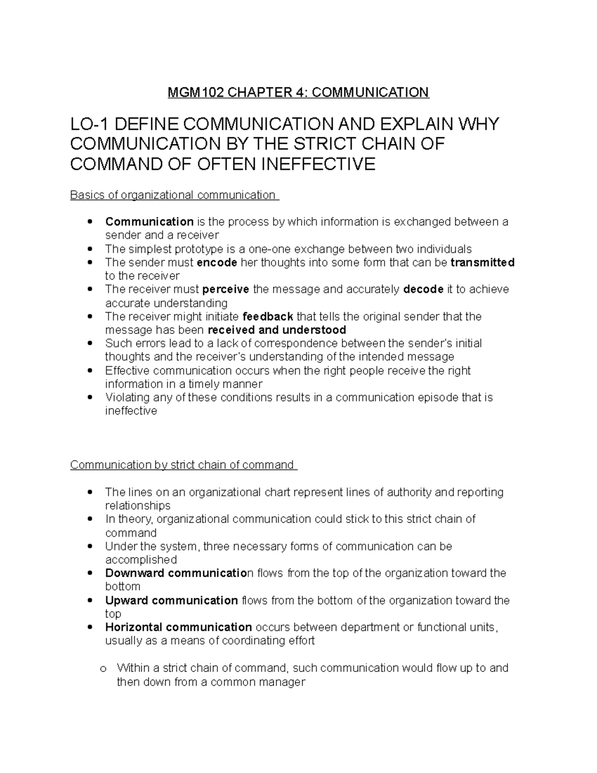 MGM102 Chapter 4: Understanding Communication Dynamics - Studocu