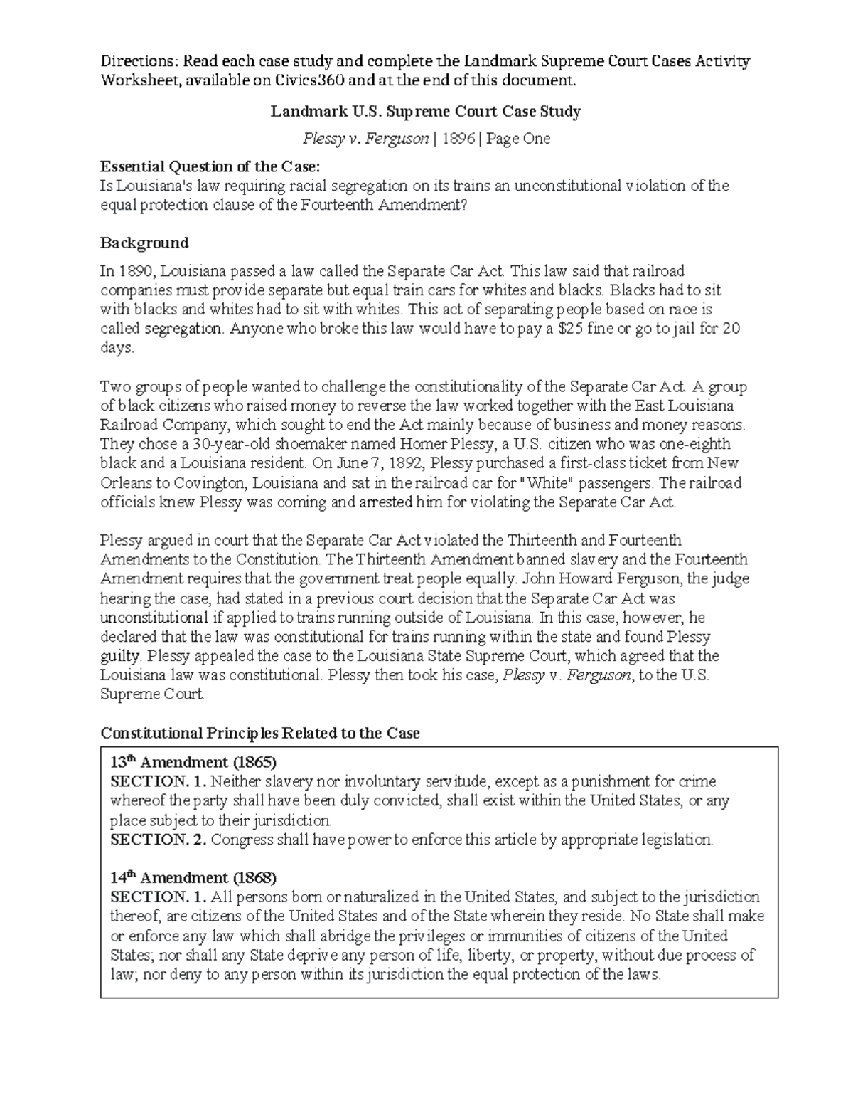 Landmark U.S. Supreme Court Case Studies: Key Decisions and Impacts ...