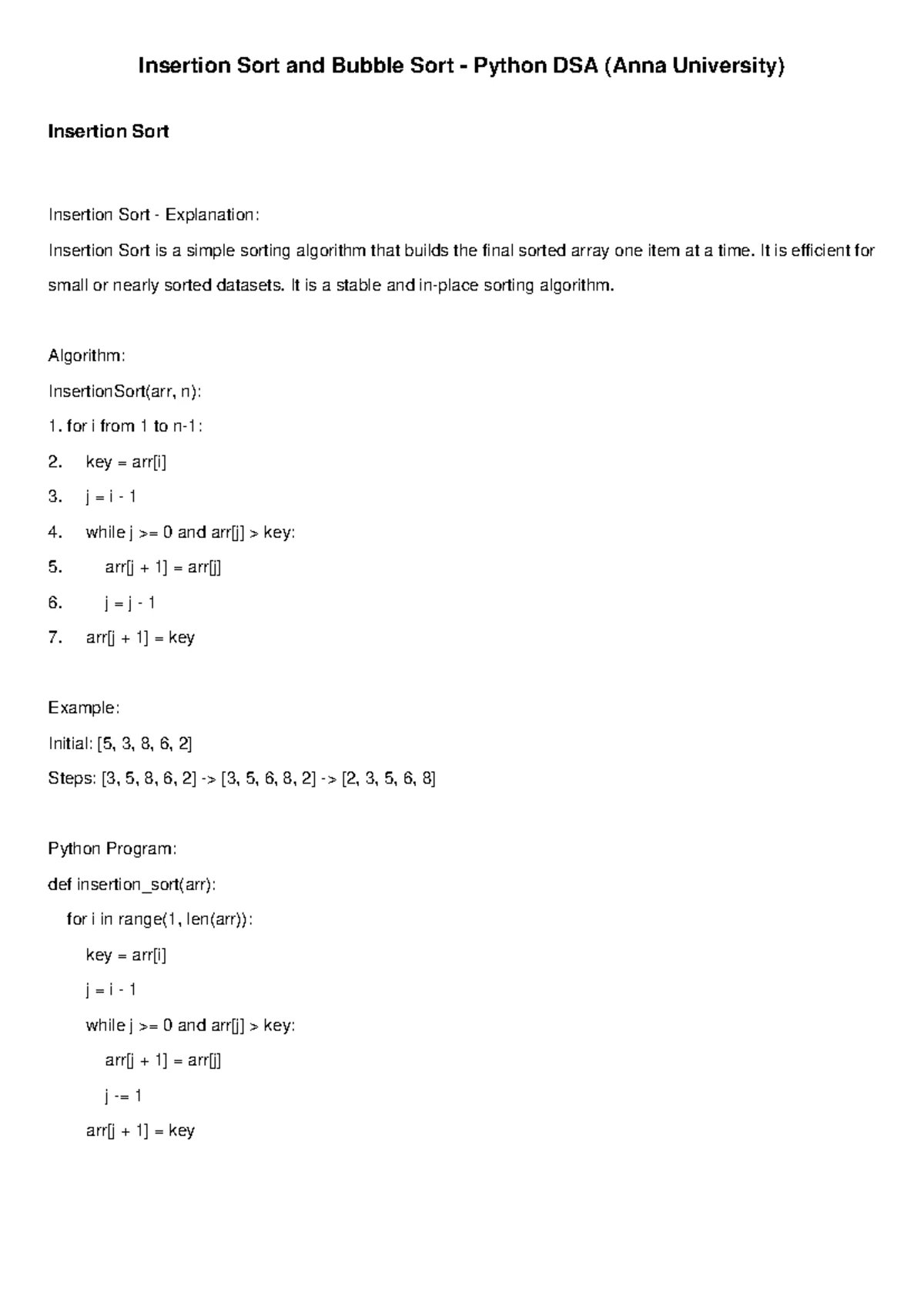 Anna University DSA Unit I & II Clean Notes on Data Structures - Studocu